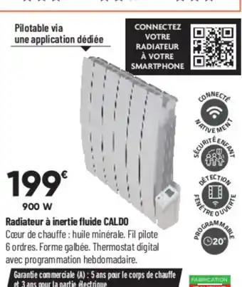 Bricorama Radiateur a Inertie Fluide Caldo offre