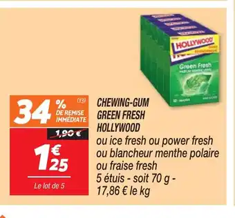 Netto CHEWING-GUM GREEN FRESH HOLLYWOOD offre