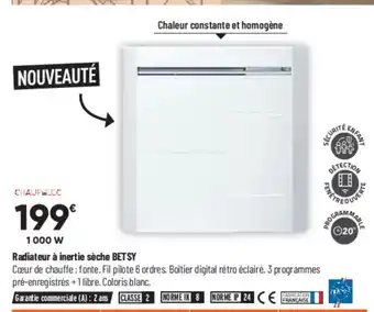 Bricorama Radiateur A Inertie Séche BETSY offre