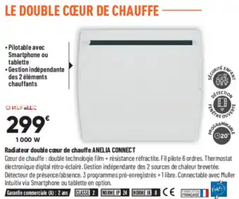 Bricorama Radiateur Double Coeur De Chauffle Anelia Connect offre
