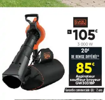 Bricorama Aspirateur Souffleur Broyeur GW3031BP offre