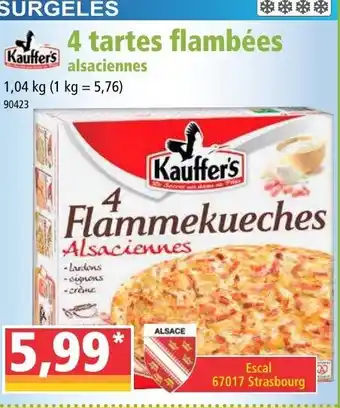 Norma 4 tartes flambées offre