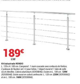 Bricorama Kit Balustrade RONDO offre