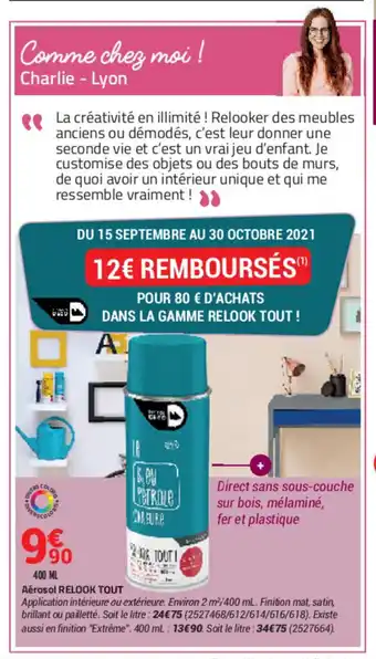 Bricorama Aérosol Relook Tout offre