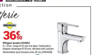 Bricorama Mitigeur Lavabo Lounge offre