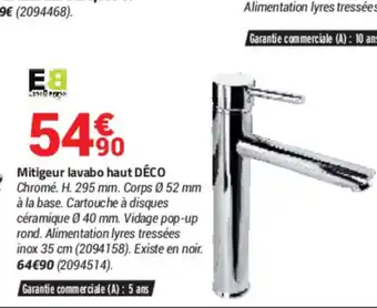 Bricorama Mitigeur Lavabo Haut Déco offre