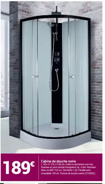 Bricorama Cabine De Douche Noire offre