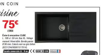 Bricorama évier a Encastrer Cube offre
