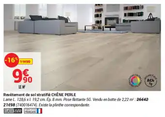 Bricorama Revétement De Sol Stratiflé Chéne Perle offre
