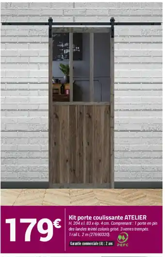 Bricorama Kit Porte Coulissante Atelier offre