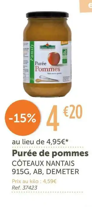 Côteaux nantais purée de pommes