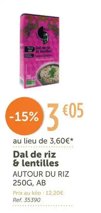 Autour du riz dal de riz & lentilles