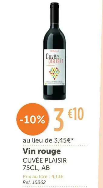 L'Eau Vive Cuvée plaisir vin rouge offre