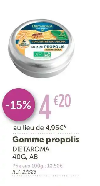 Dietaroma gomme propolis