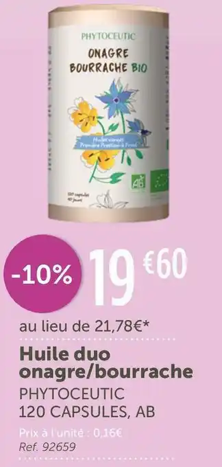 L'Eau Vive Phytoceutic huile onagre offre
