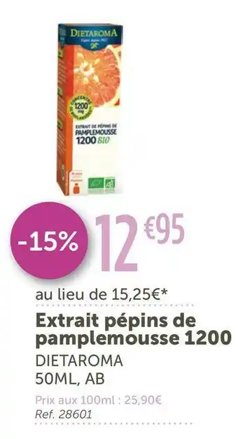 Dietaroma extrait pépins de pamplemousse 1200