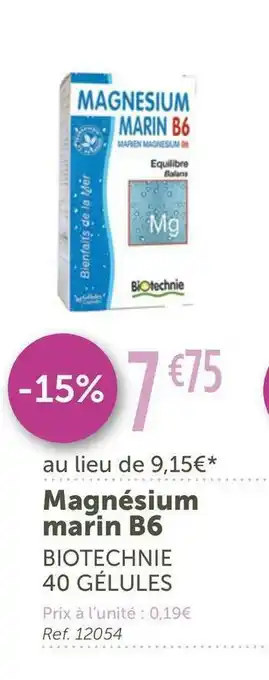Biotechnie magnésium marin b6