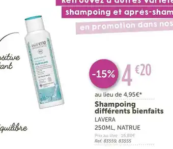 L'Eau Vive Lavera shampoing différents bienfaits offre