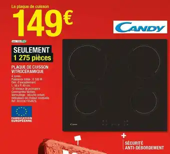 Candy plaque de cuisson vitrocéramique