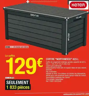 Keter coffre northwood 623 l