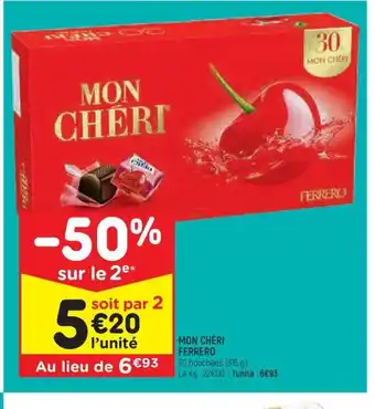 Leader Price MON CHÉRI FERRERO offre