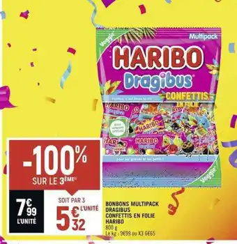 Spar BONBONS MULTIPACK DRAGIBUS CONFETTIS EN FOLIE HARIBO offre