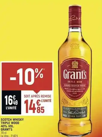 Spar SCOTCH WHISKY TRIPLE WOOD offre