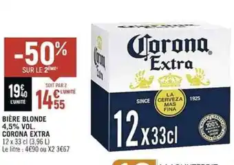 Spar BIÈRE BLONDE 4,5% VOL. CORONA EXTRA offre