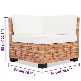 Bricorama vidaXL Jeu de canapés 27 pcs Rotin naturel offre