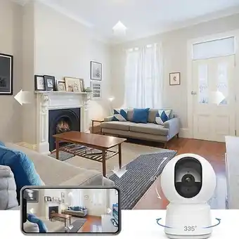 Bricorama Caméra de Surveillance Intérieure Connectée WiFi Ronde 360° 1080p - SILAMP offre