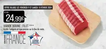 Match VIANDE BOVINE: FILET *** offre