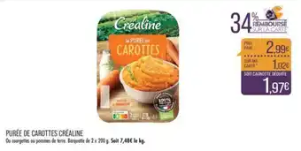Match PURÉE DE CAROTTES CRÉALINE offre