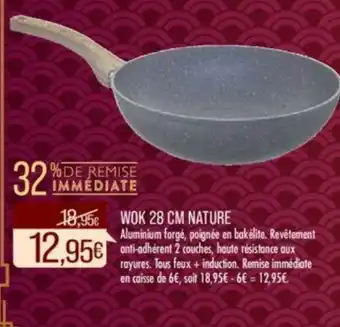 WOK 28 CM NATURE