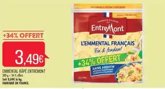Match EMMENTAL RÂPÉ ENTREMONT offre