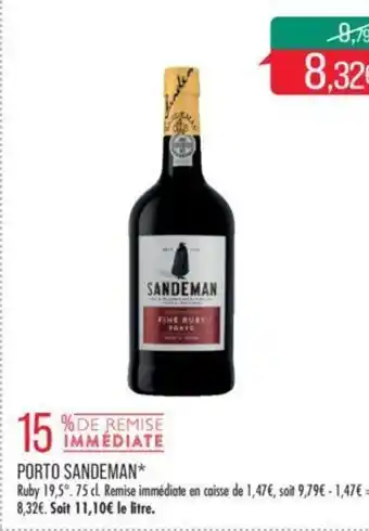 Match PORTO SANDEMAN* offre