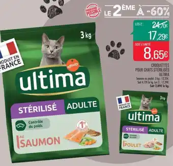 Match CROQUETTES POUR CHATS STÉRILISÉS ULTIMA offre