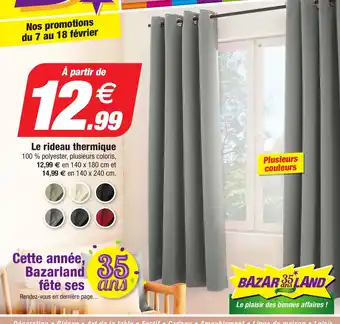 Bazarland Le rideau thermique offre