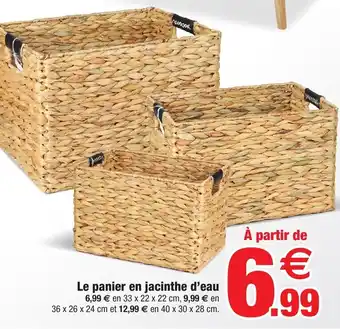 Bazarland Le panier en jacinthe d'eau offre