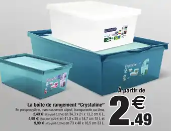 Bazarland La boîte de rangement "Crystaline" offre