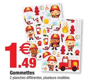 Bazarland Gommettes 2 planches différentes, plusieurs modèles. offre