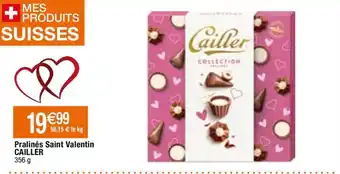 Migros Pralinés Saint Valentin CAILLER 356 g offre