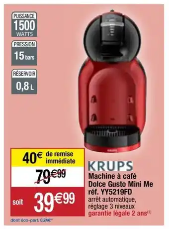 Migros Machine à café Dolce Gusto Mini Me offre