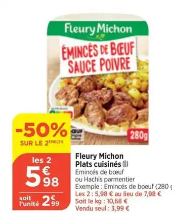 Maximarché Fleury Michon Plats cuisinés offre