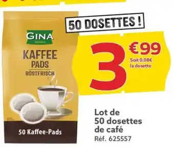Gifi Lot de 50 dosettes de café Réf. 625557 offre