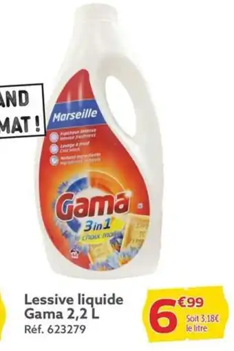 Gifi Lessive liquide Gama 2,2 L offre