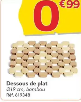 Gifi Dessous de plat Ø19 cm, bambou Réf. 619348 offre