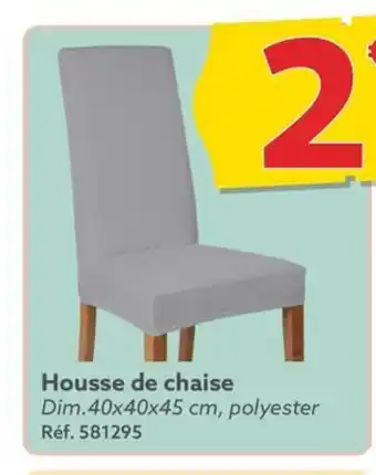 Gifi Housse de chaise Dim.40x40x45 cm, polyester Réf. 581295 offre