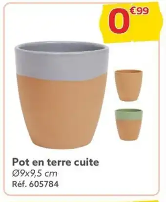 Gifi Pot en terre cuite 09x9,5 cm Réf. 605784 offre