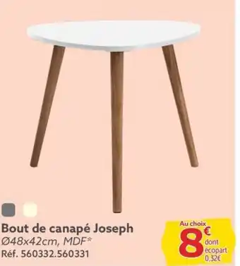 Gifi Bout de canapé Joseph Ø48x42cm, MDF* offre