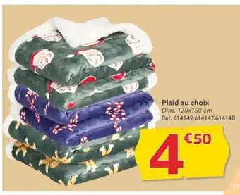 Gifi Plaid au choix Dim. 120x150 cm Réf. 614149.614147.614148 offre